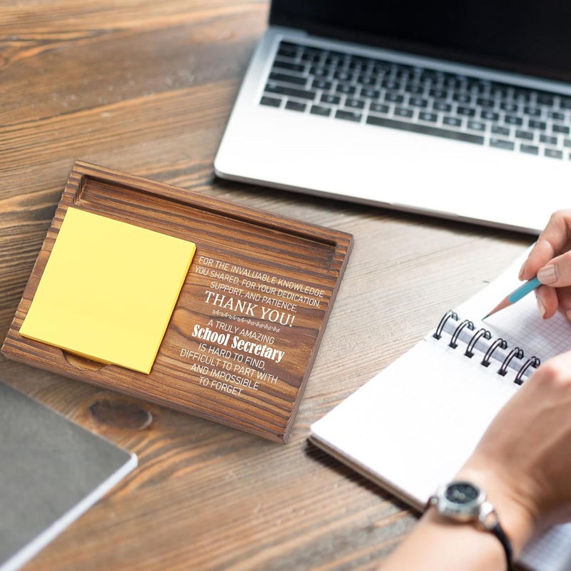 YODOCAMP School Secretary Appreciation Gift, Office Desk Organizer, Thank You Sticky Note Holder for Administrative Assistants, School Receptionists, Front Office Staff Recognition Gift TZP90 - Image 5